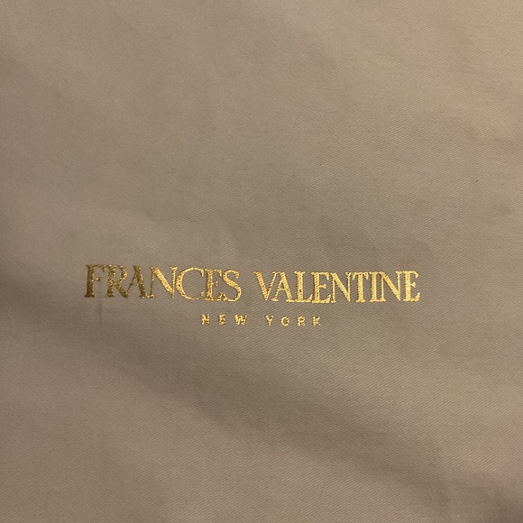 Frances Valentine Dust Bag - 16x16 Gold Logo on Cream Fabric - Picture 2 of 3